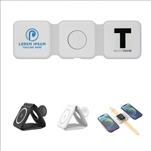 3-in-1 Compact 15W Magnetic Wireless Charger